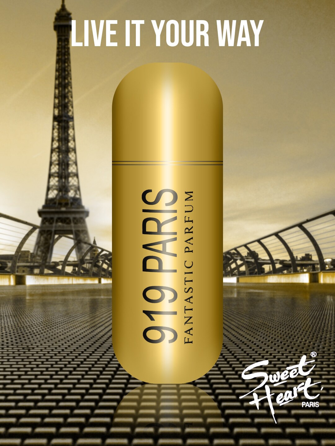 

Sweet Heart 919 Paris Gold Eau De Parfum- 50ml