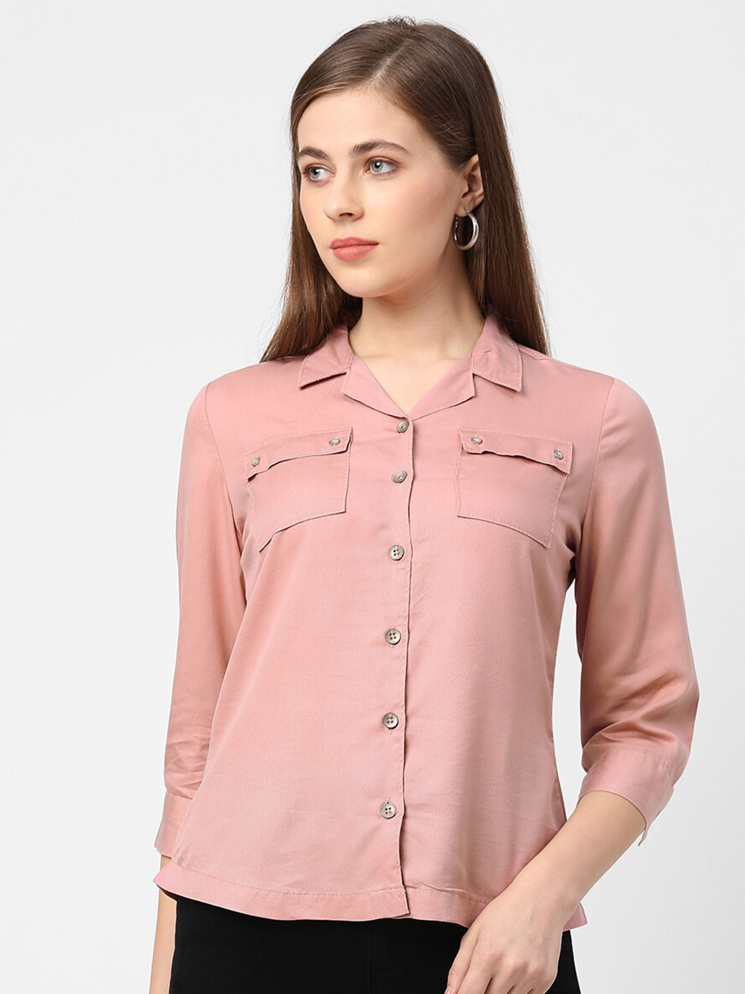 

Kraus Jeans Women Blue Slim Fit Casual Shirt