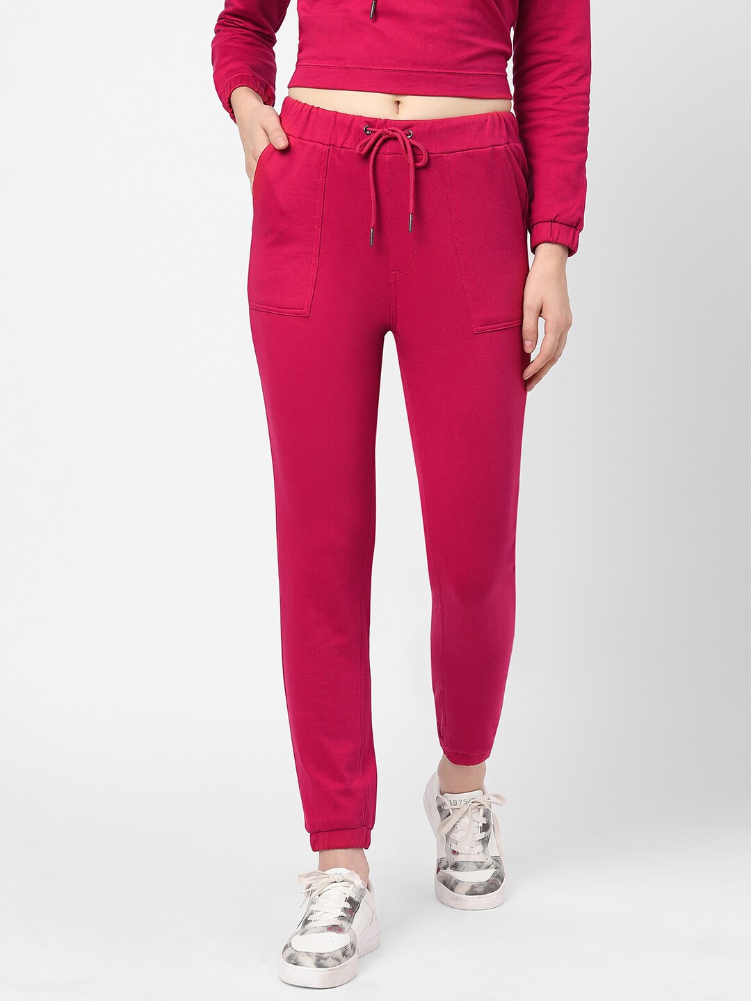 

Kraus Jeans Women Fuchsia High-Rise Denim Joggers