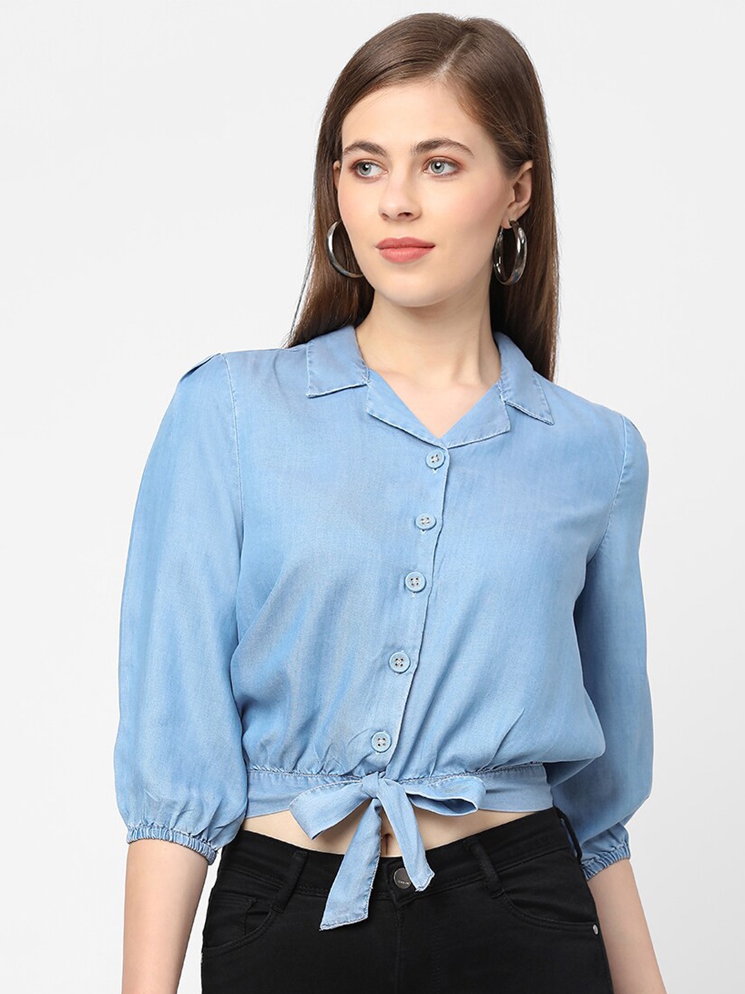 

Kraus Jeans Women Blue Casual Shirt
