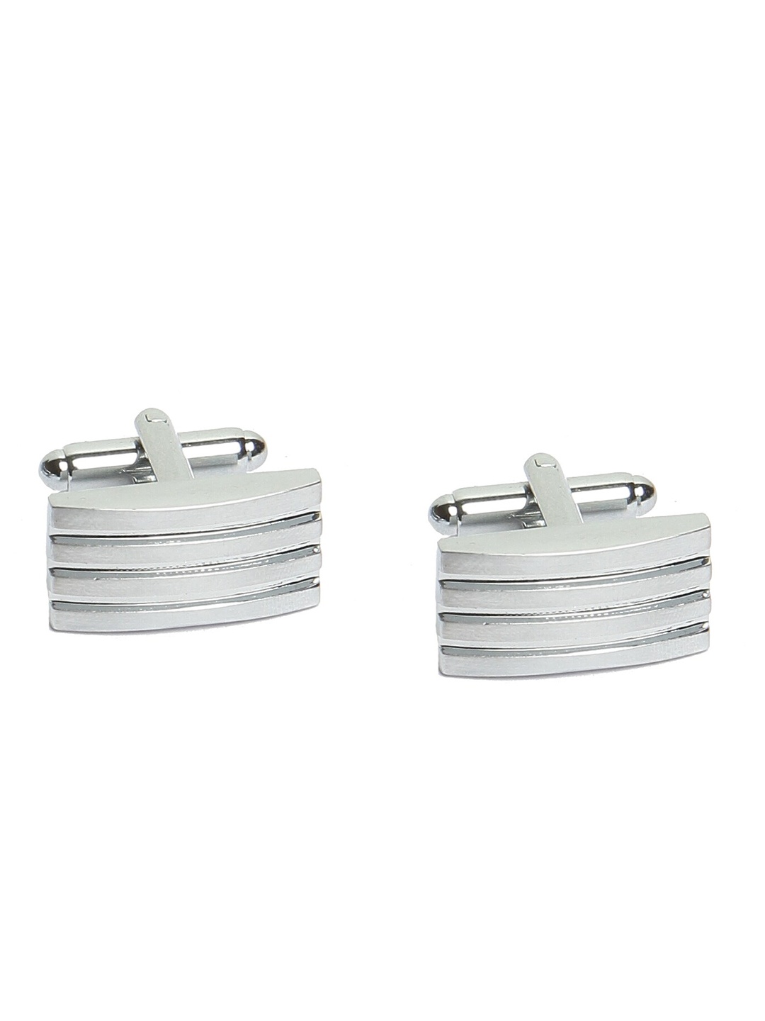 

Calvadoss Men Silver-Toned Textured Cufflink