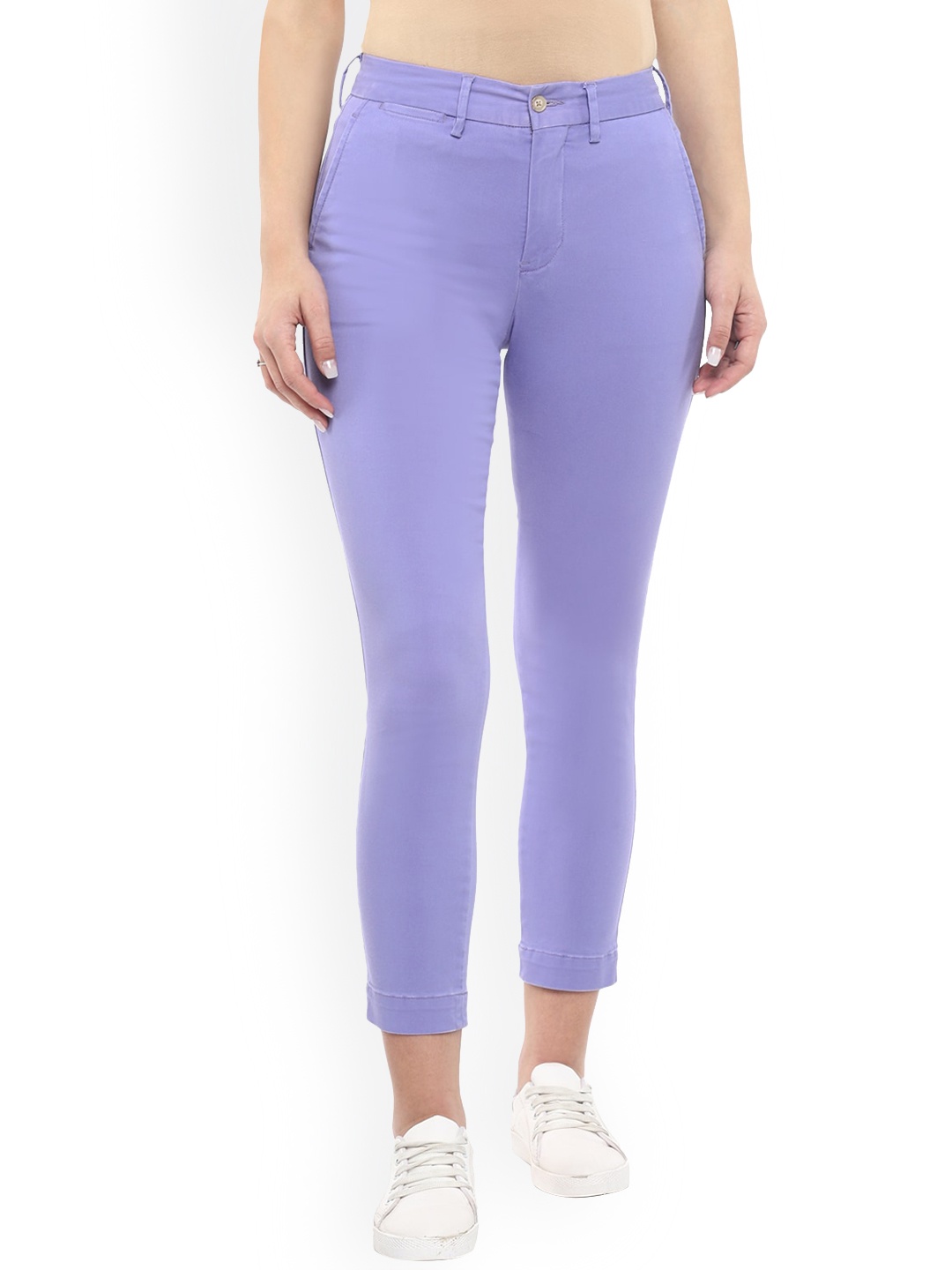 

Polo Ralph Lauren Women Purple Cotton Trousers