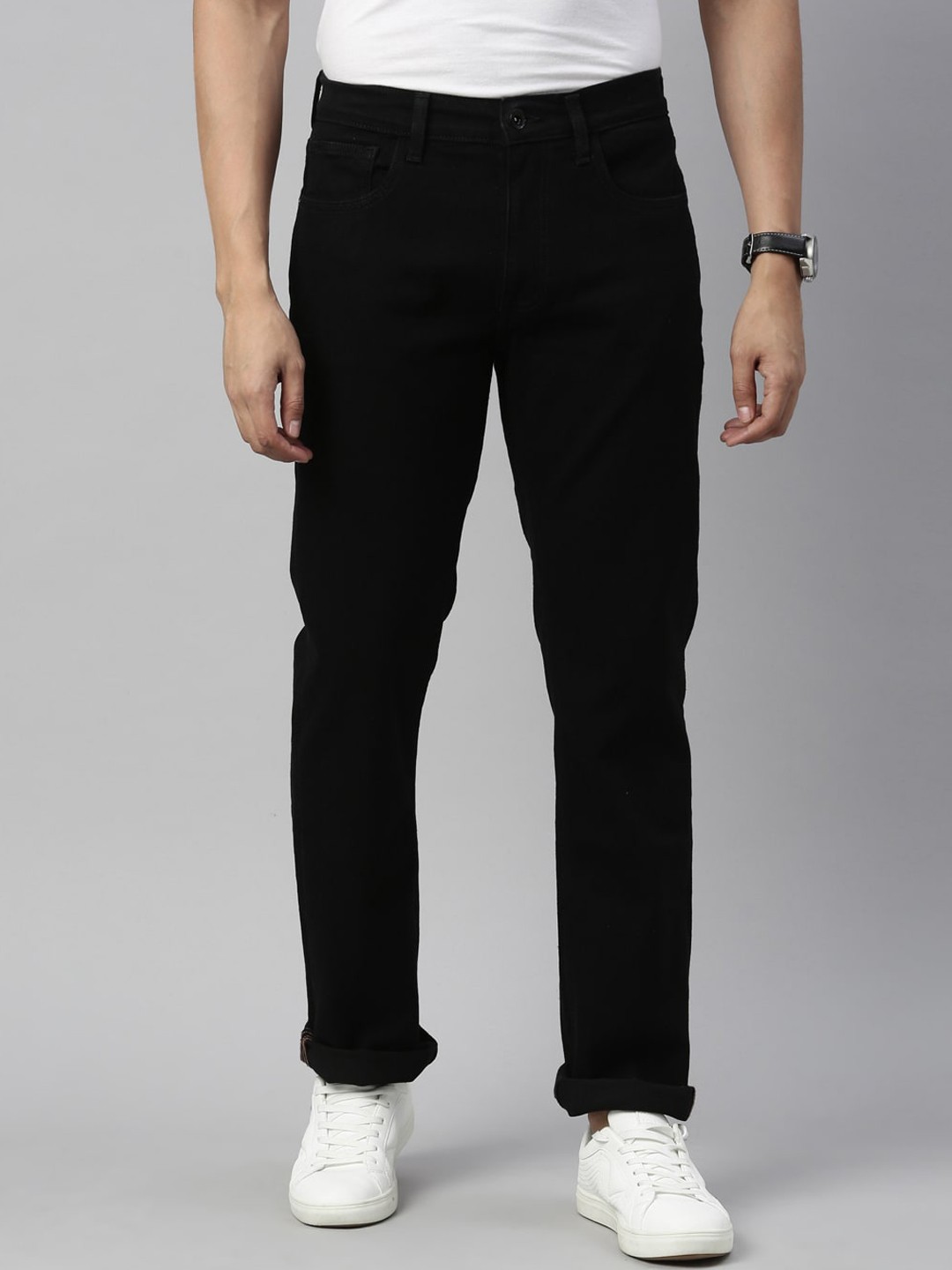 

American Bull Men Black Clean Look Jeans