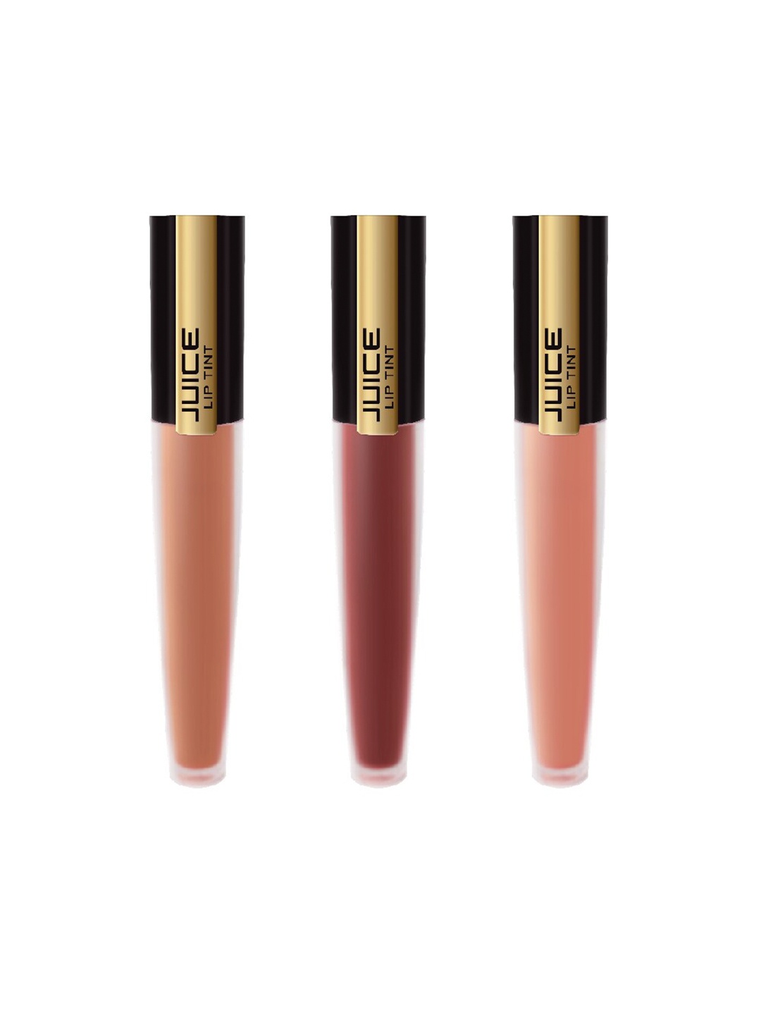 

JUICE Matte Lip Tint Pack of 3 Lipstick - 4Ml Each, Brown