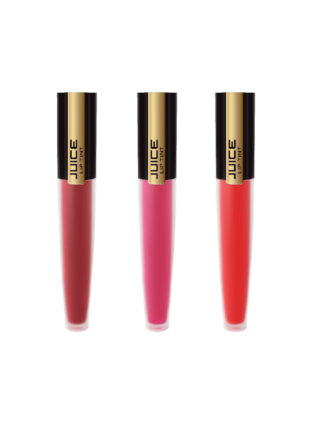 

JUICE Set of 3 Matte Lip Tint - Perfect Red M-25 & Burgundy Blend M-41 & Persian Plum M-85, Multi