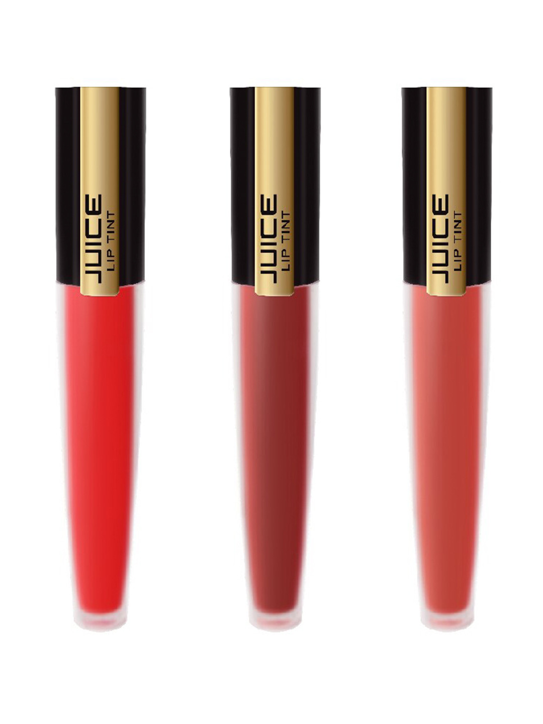 

JUICE Pack of 3 Matte Lip Tint Cherry Crush M-01 Red Velvet M-07 Red Crush M-20