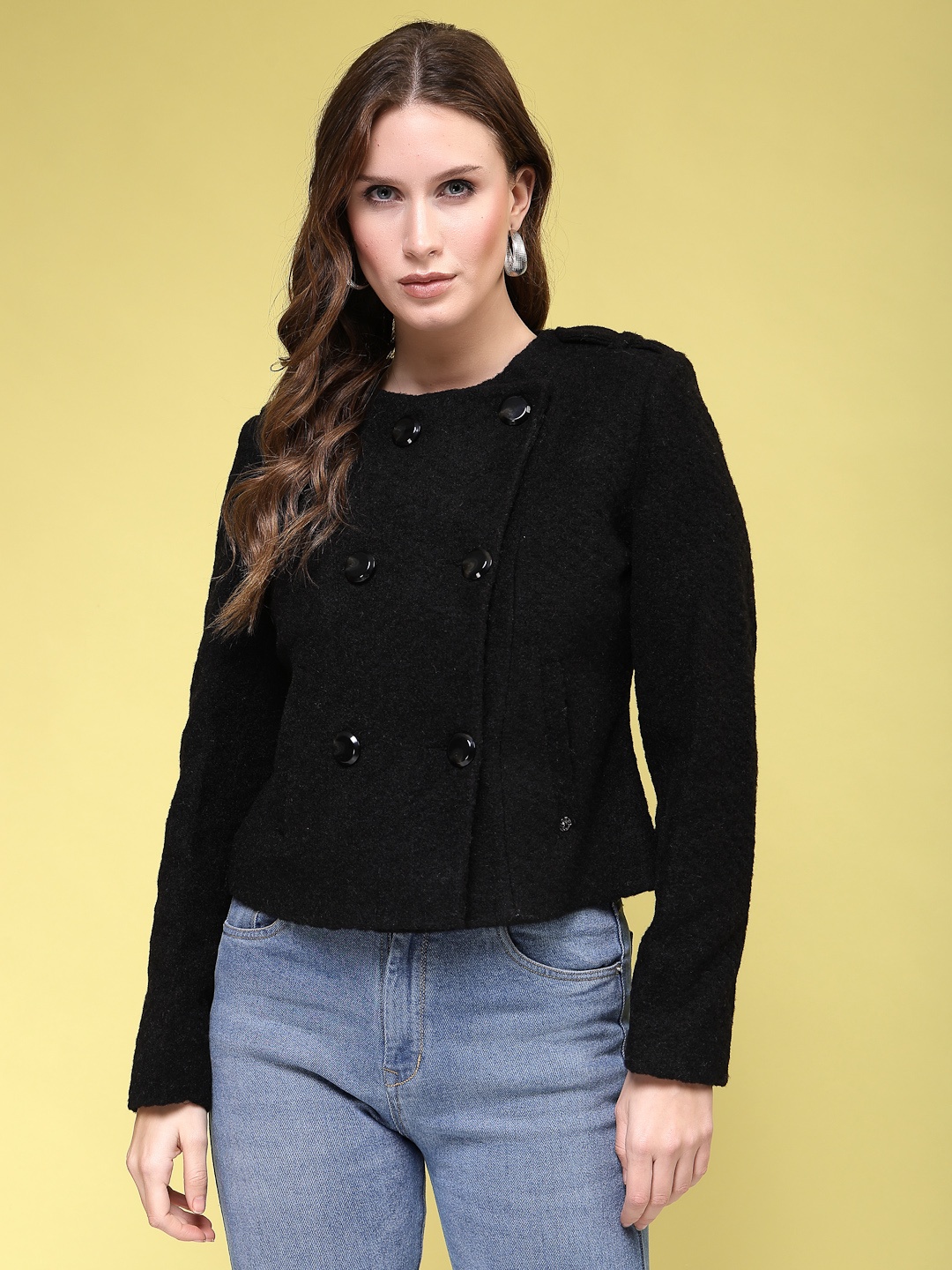 

Juelle Women Black Solid Over Coat