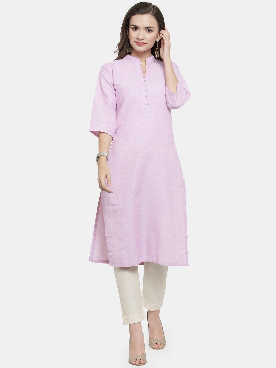 

Sayesha Women Mauve Pure Cotton Kurta