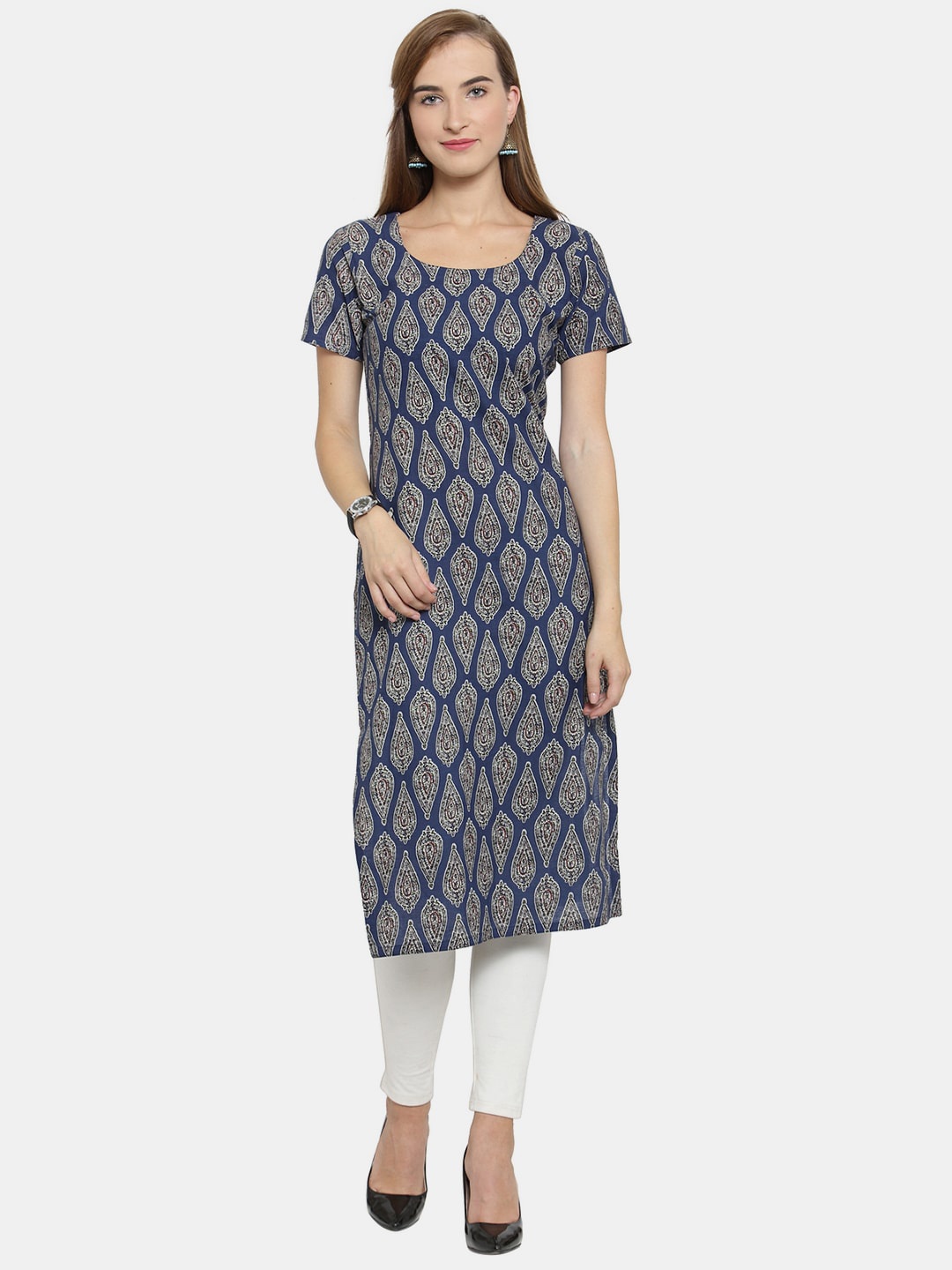 

Sayesha Women Blue Ethnic Motifs Printed Kurta