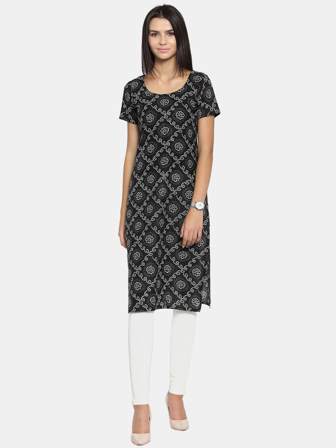 

Sayesha Women Black Ethnic Motifs Printed Kurta