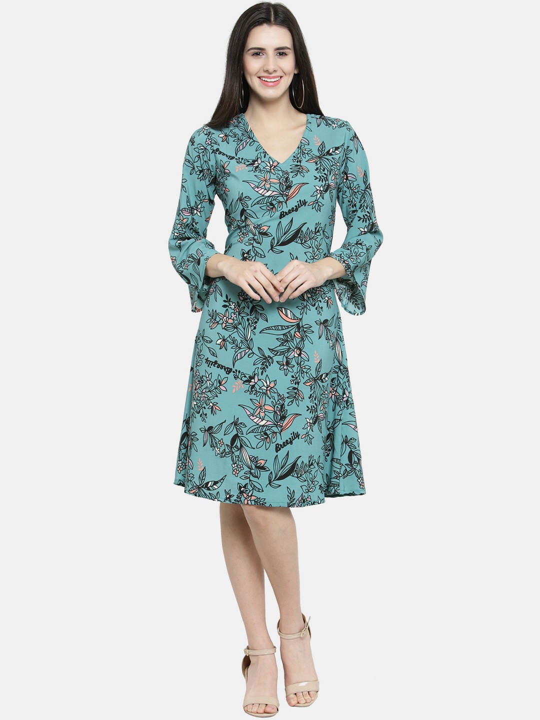 

Sayesha Women Green Paisley Printed Crepe Anarkali Kurta