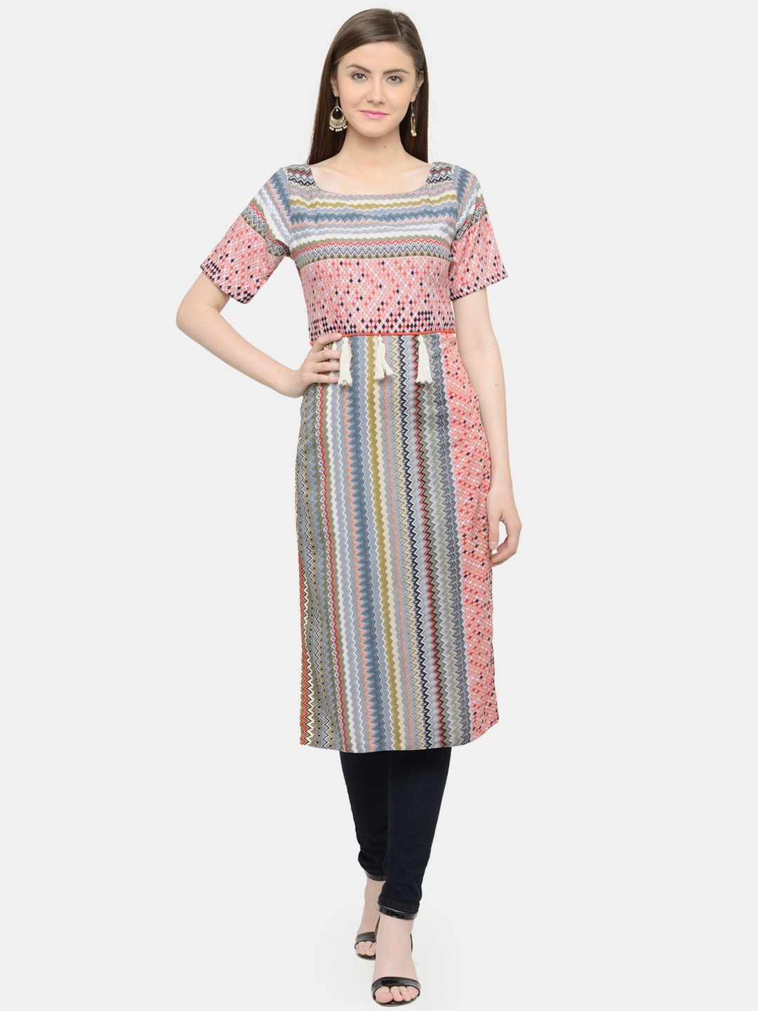 

Sayesha Women Pink Printed Crepe Kurta