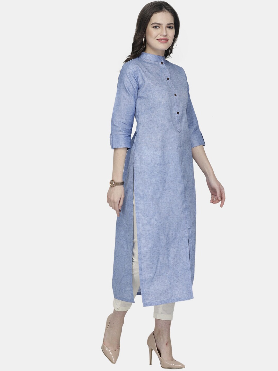 

Sayesha Women Blue Cotton Kurta
