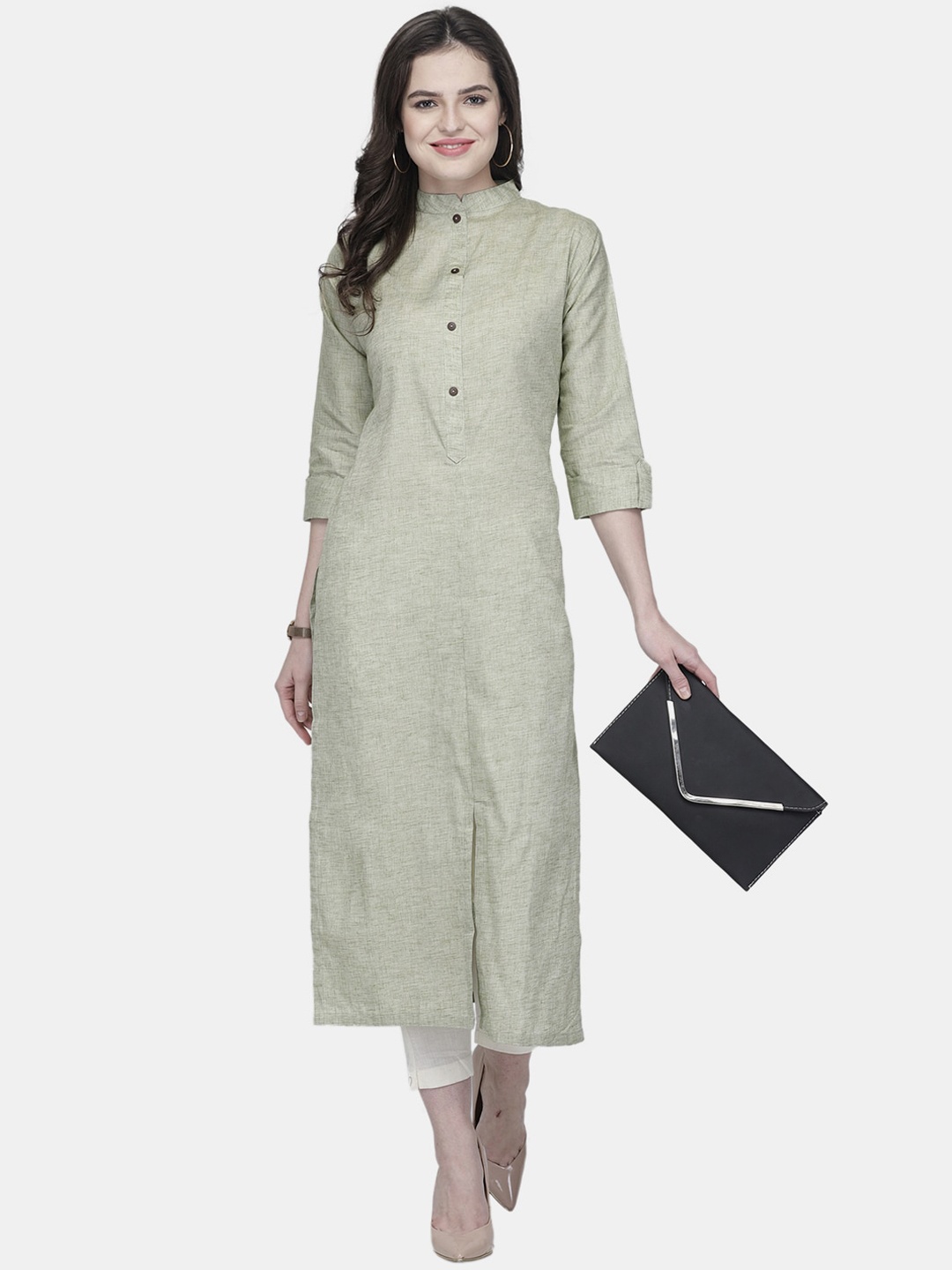 

Sayesha Women Green Pure Cotton Kurta
