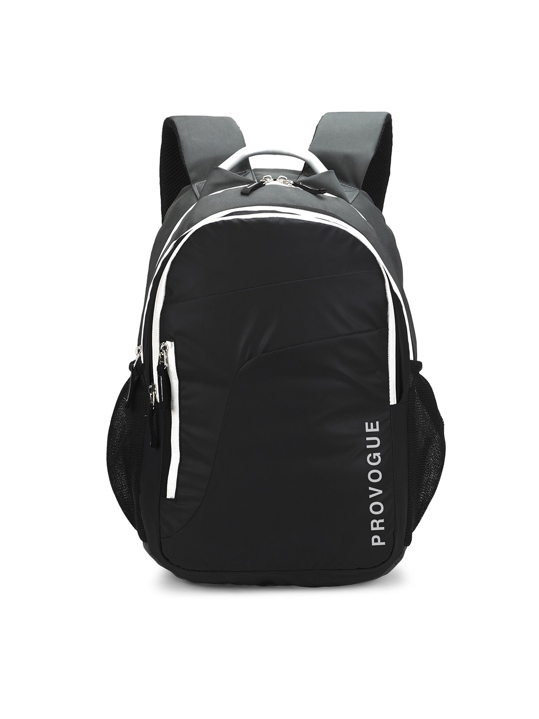 Provogue Unisex Black & Grey Backpack with Rain Cover