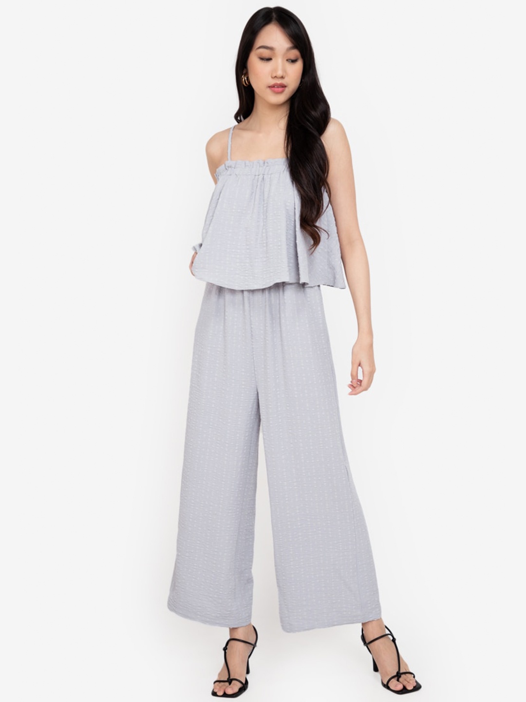 

ZALORA BASICS Grey Two-Piece