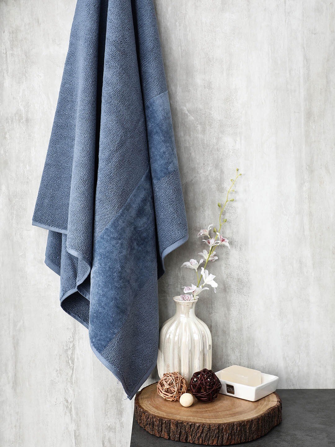

Pure Home and Living Blue 550GSM Cotton Bath Towel
