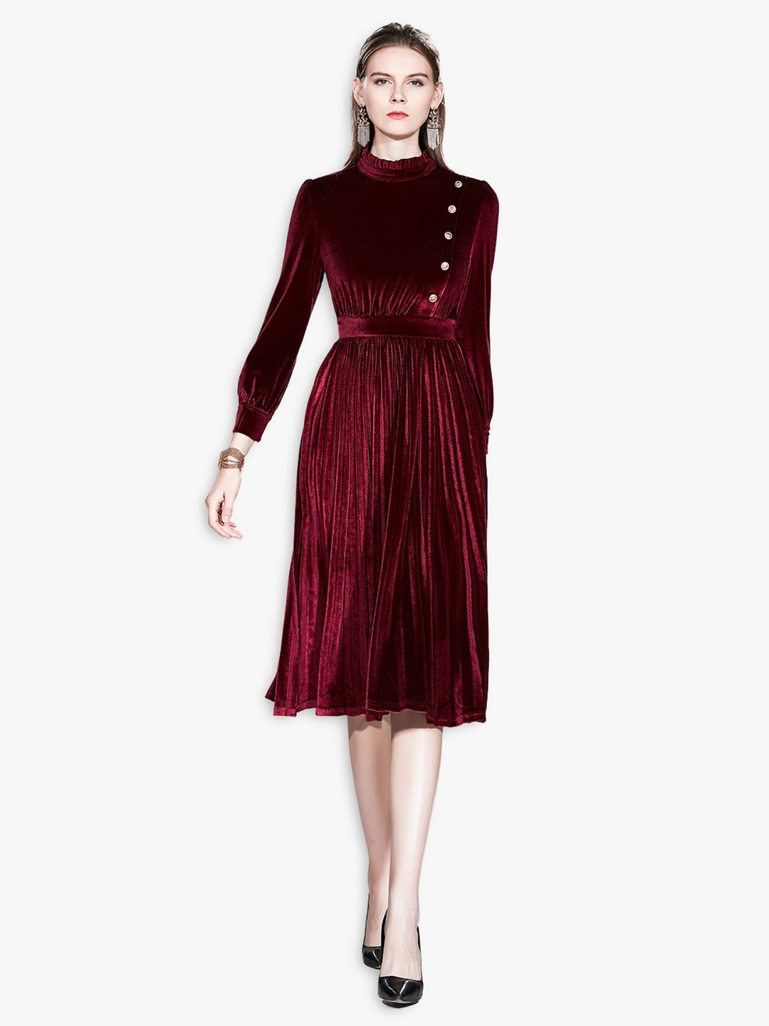 

JC Collection Red Fit & Flare Dress