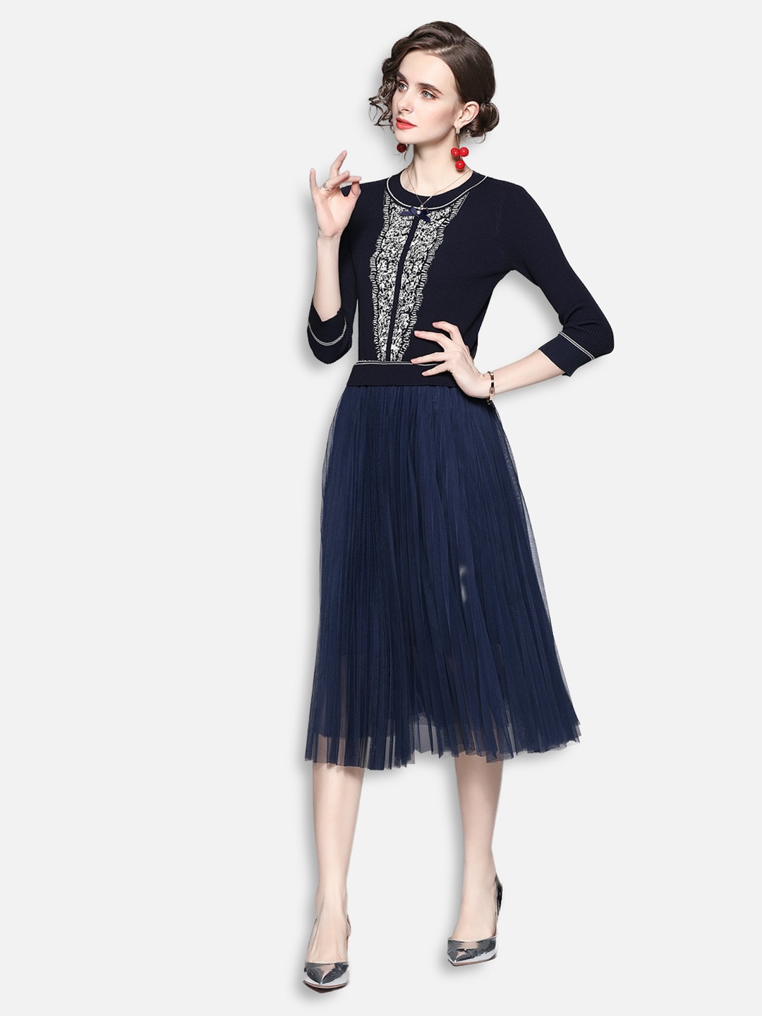 

JC Collection Blue Midi Dress