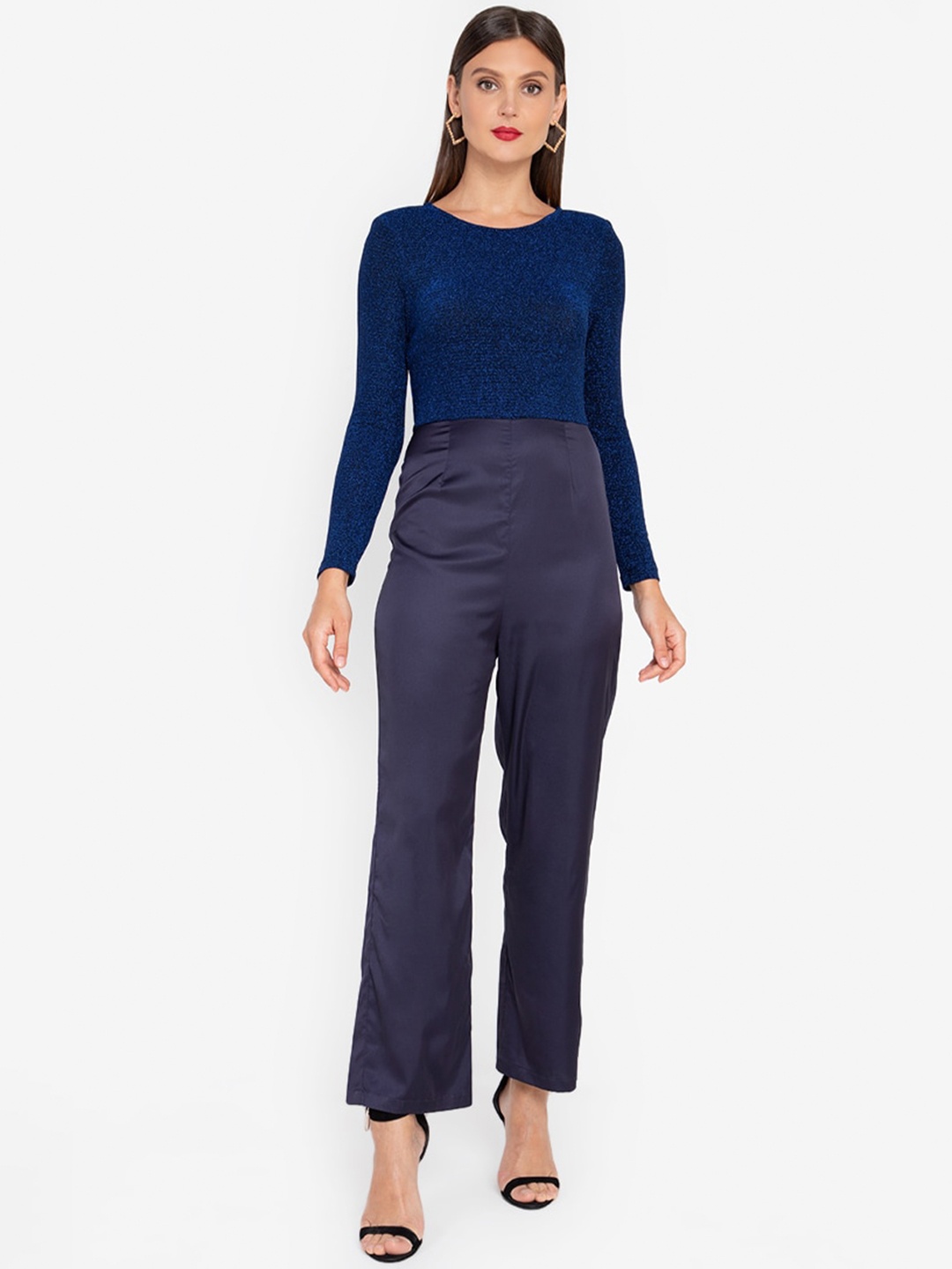 

ZALORA OCCASION Blue Metallic Top Jumpsuit