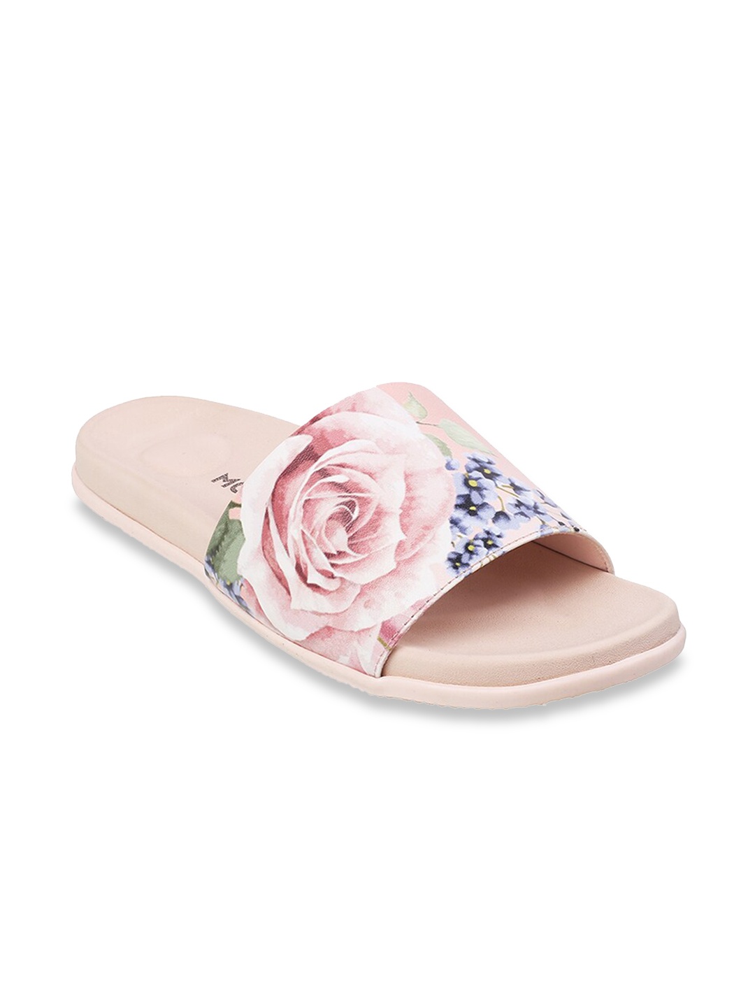 

Mochi Women Pink Printed Sliders