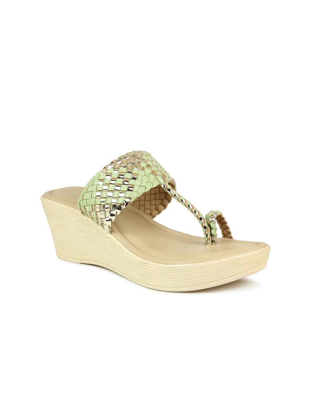 

Inc 5 Green Wedge Sandals