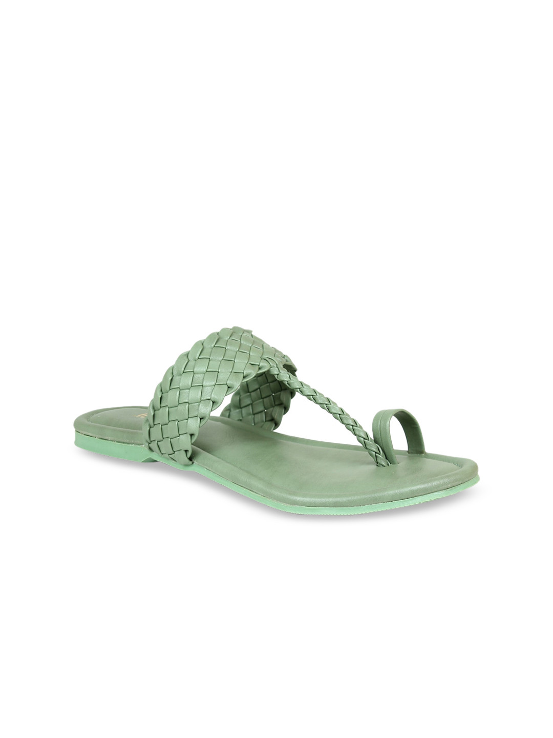 

Inc 5 Women Green Textured One Toe Flats