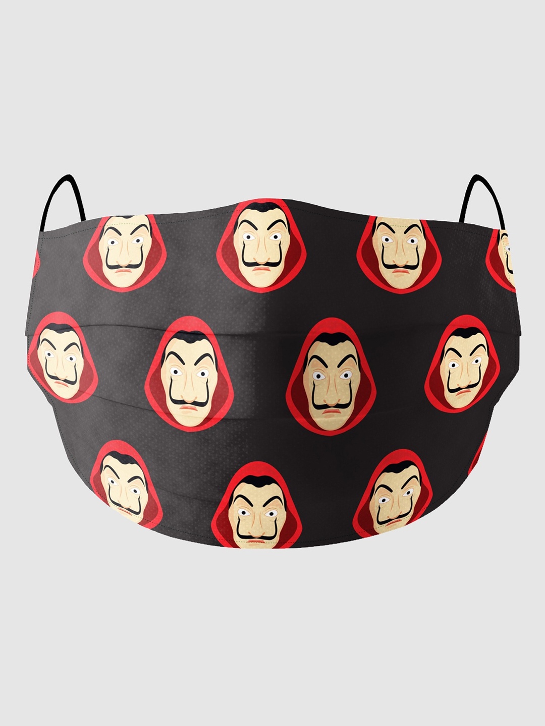 

Soxytoes Black & Red Money Heist Printed Cotton 4-Ply Reusable Protective Outdoor Mask