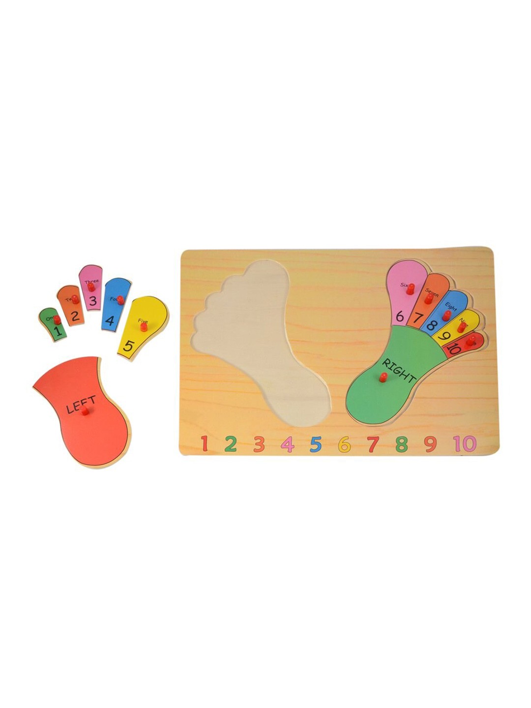 

Instabuyz Kids Premium Wooden Educational Puzzle Toy with Knobs, Multi