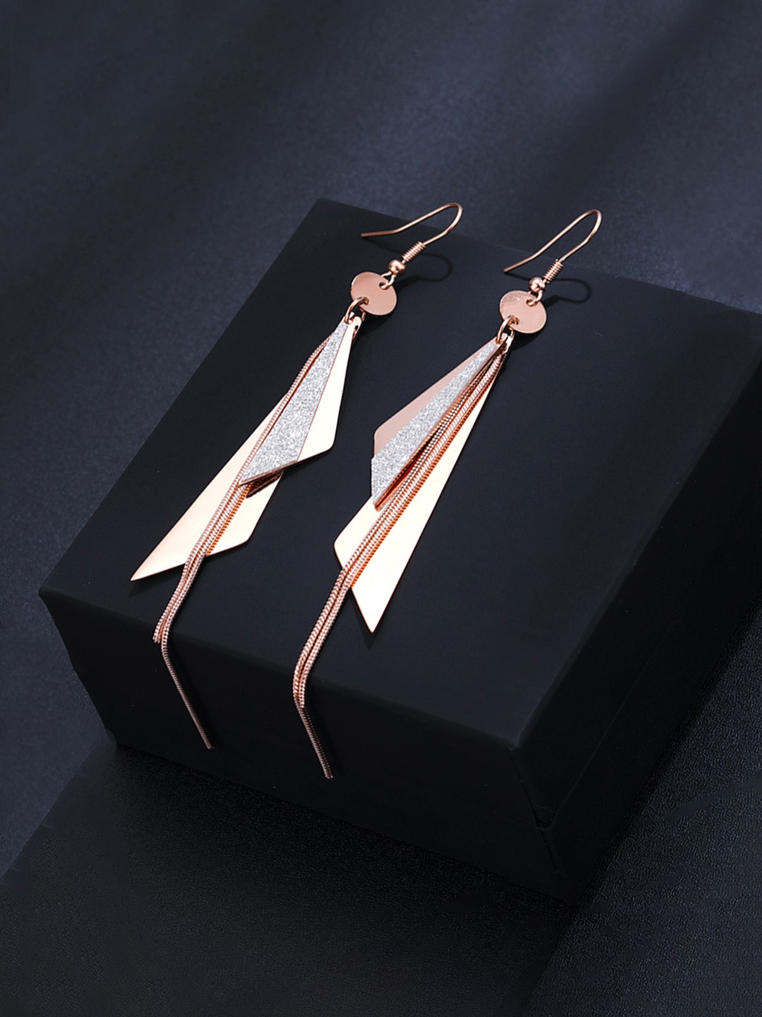 

Yellow Chimes Gold-Toned Quirky Drop Earrings