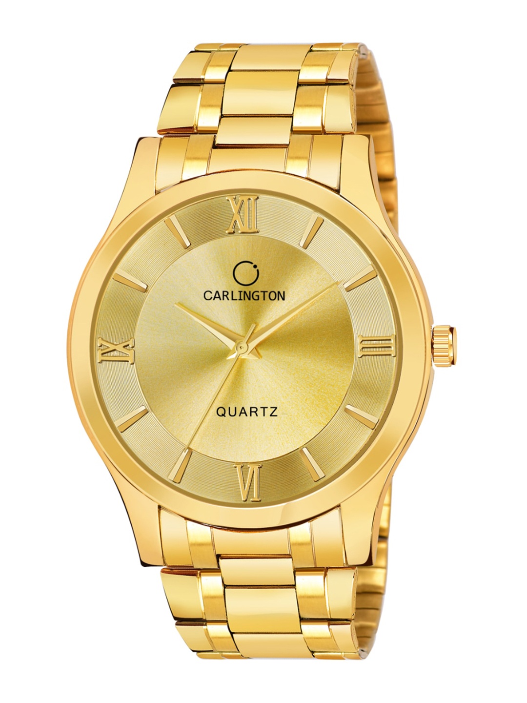 

CARLINGTON Men Gold-Toned Dial & Bracelet Style Straps Analogue Watch CT-6130GG 1