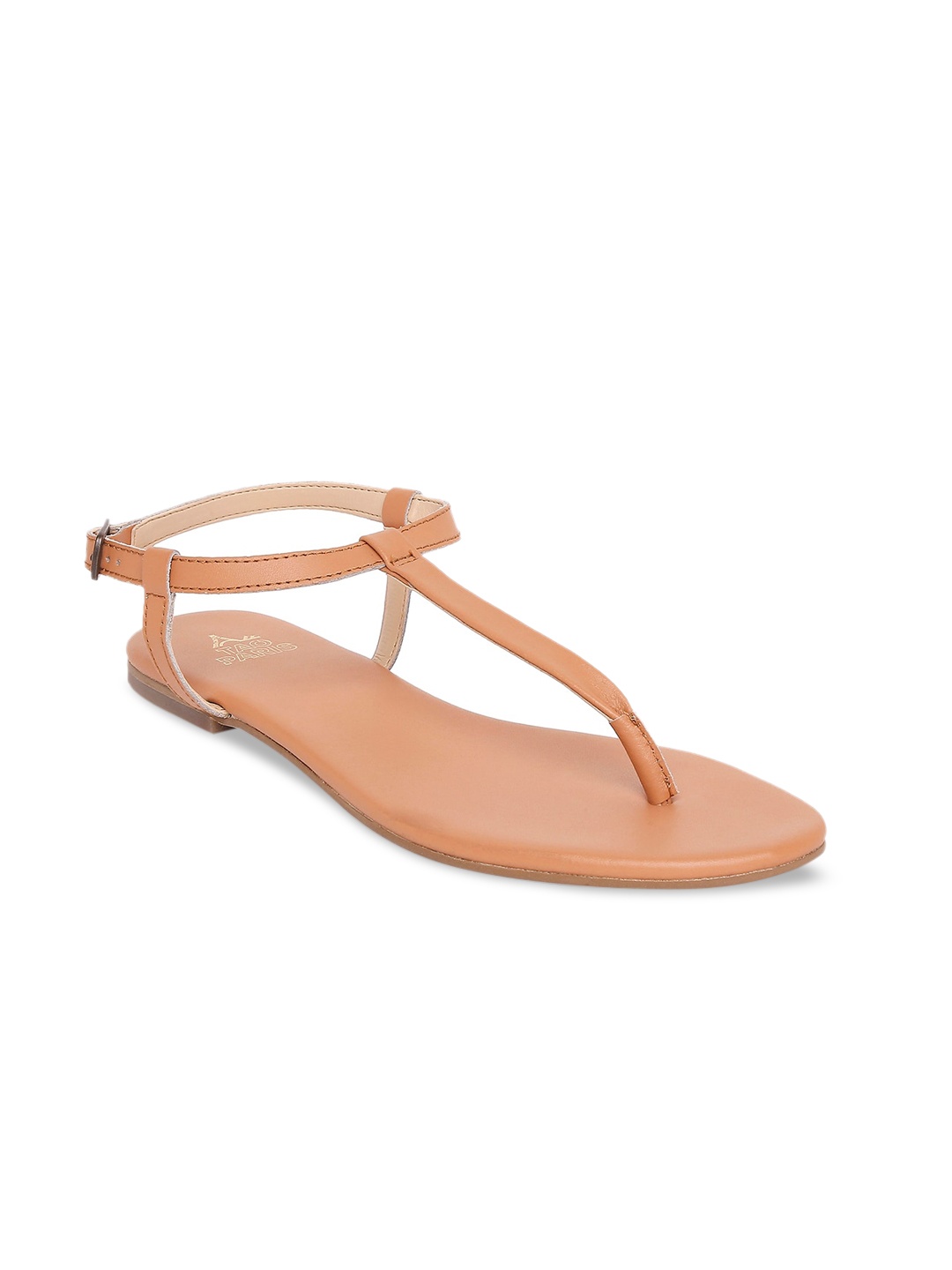 

Tao Paris Women Tan T-Strap Flats