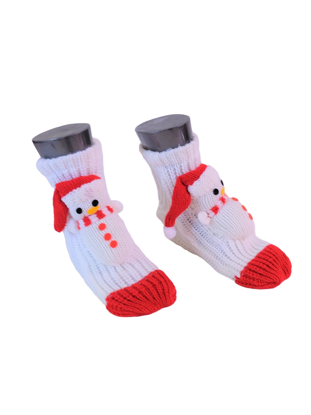 

TIPY TIPY TAP Kids White & Red Patterned Ankle Length Socks