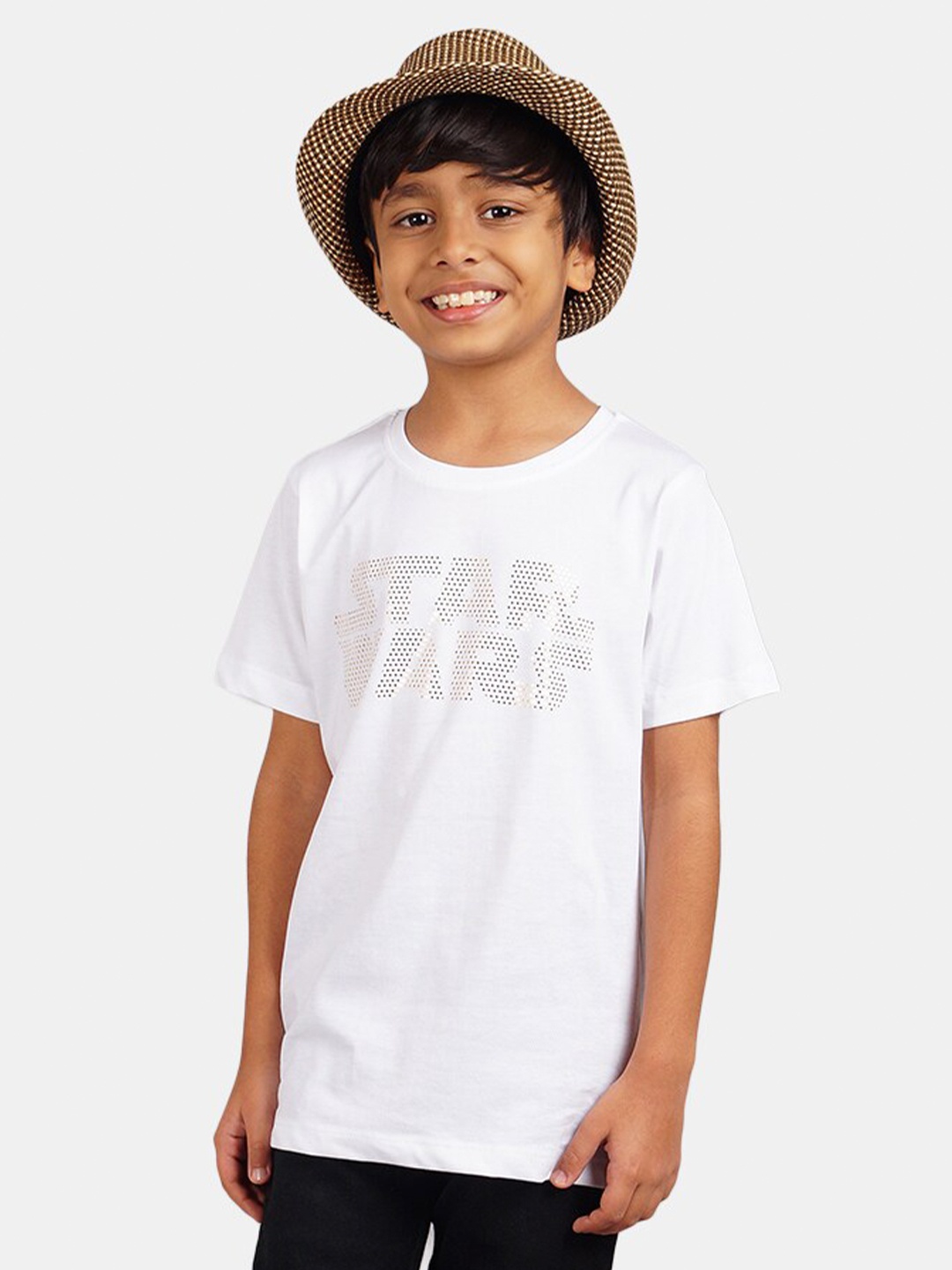 

Star Wars by Wear Your Mind Boys White Cotton Typography Print T-shirt