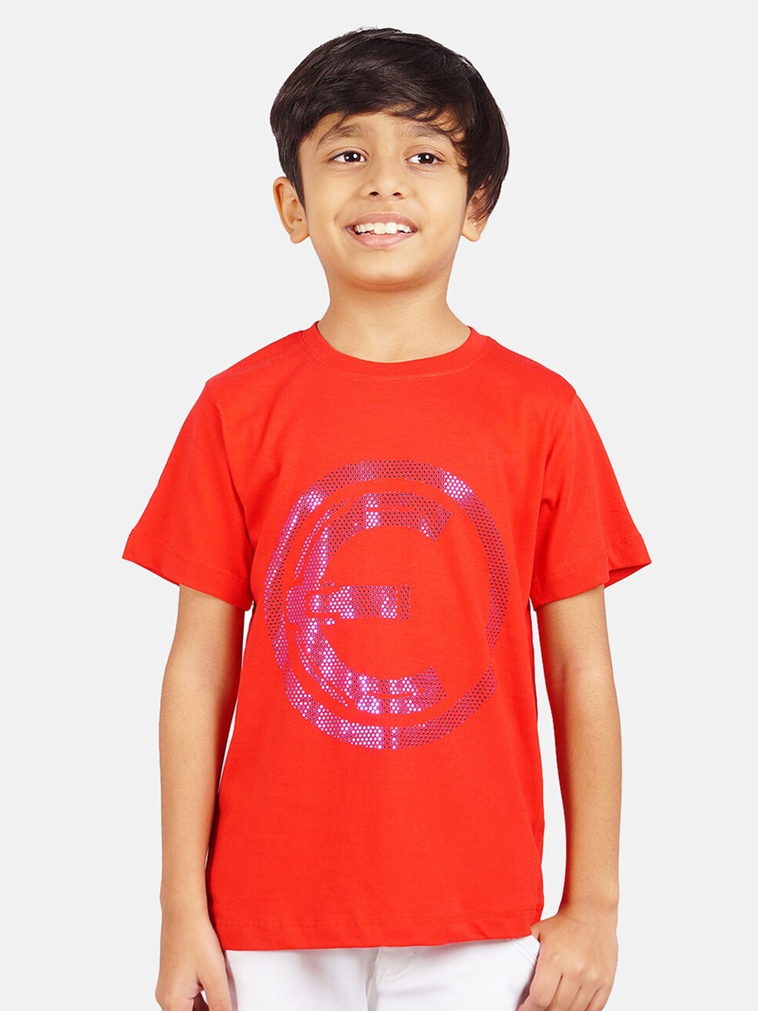 

Marvel by Wear Your Mind Boys Red & Blue Cotton Eternals Print T-shirt