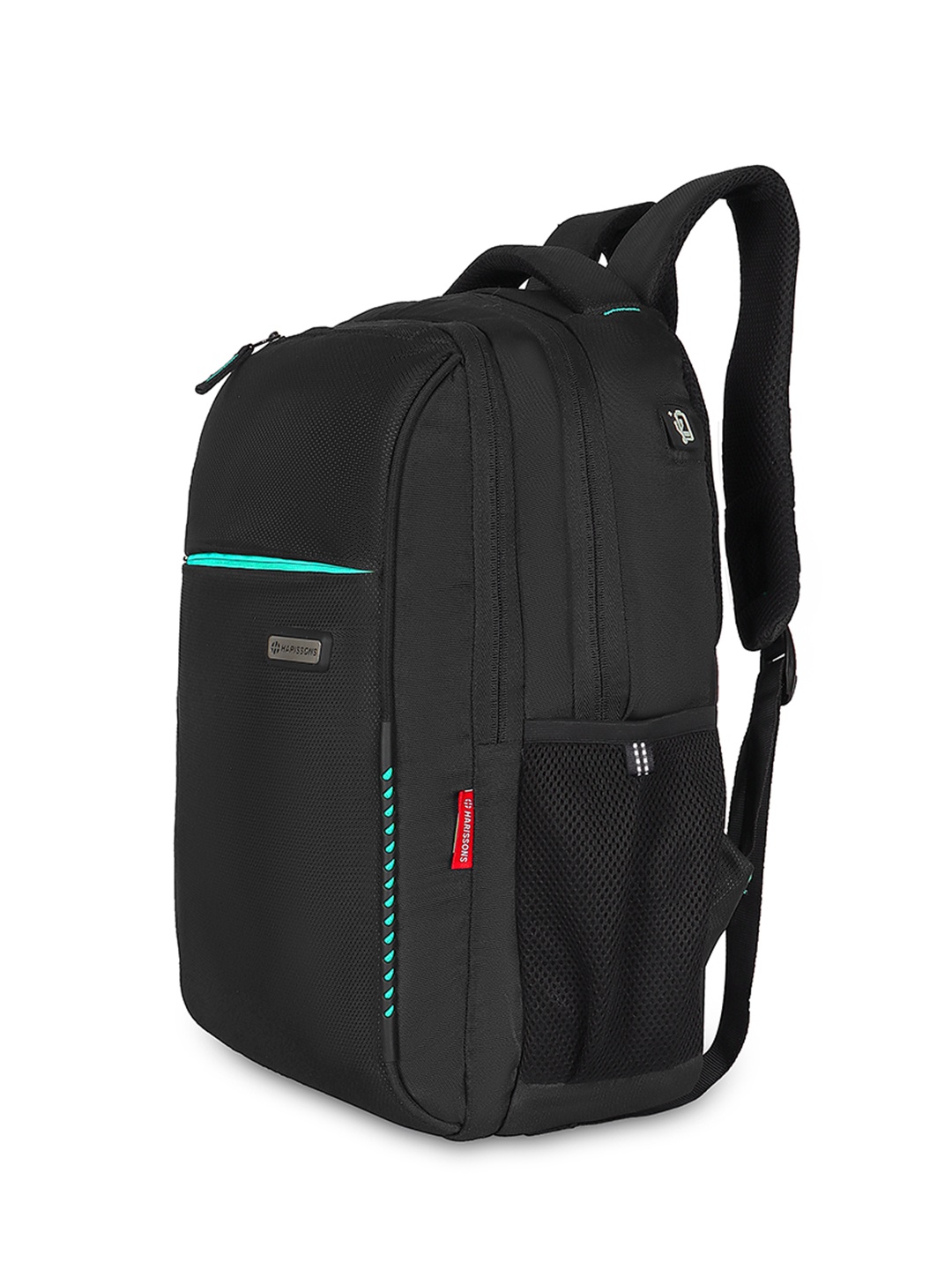 

Harissons Volt Unisex Black 24L Laptop Backpack with External USB Gate