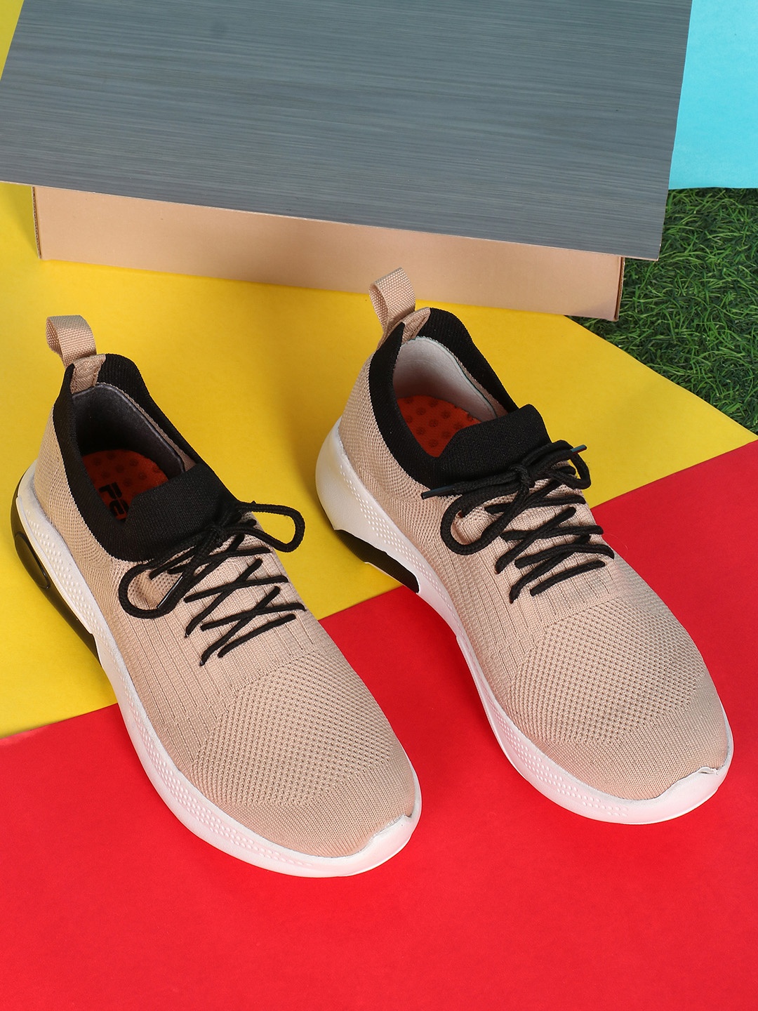 

Longwalk Women Beige Mesh Walking Non-Marking Shoes