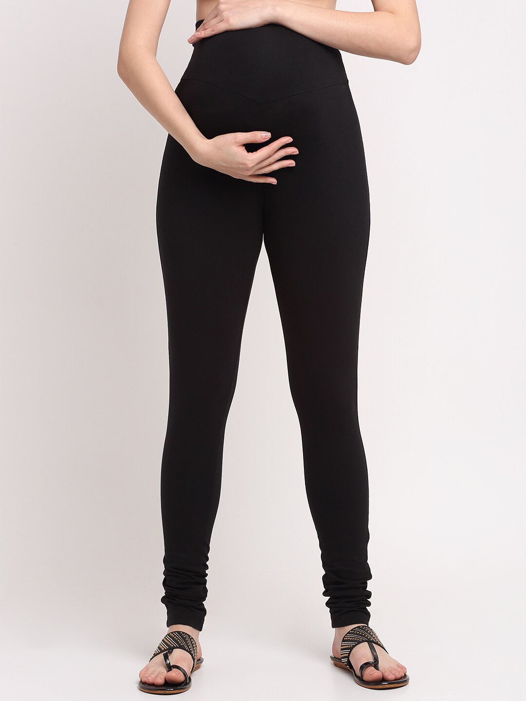 

MYLO ESSENTIALS Women Black Maternity Leggings