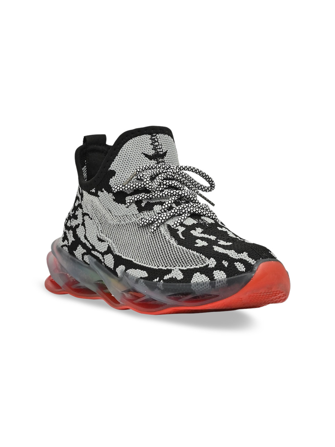 

Jove Women Black Woven Design Sneakers