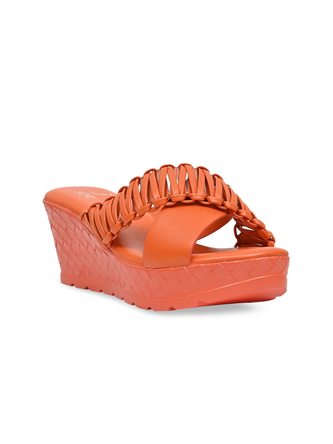 

Jove Red Woven Design Wedge Sandals