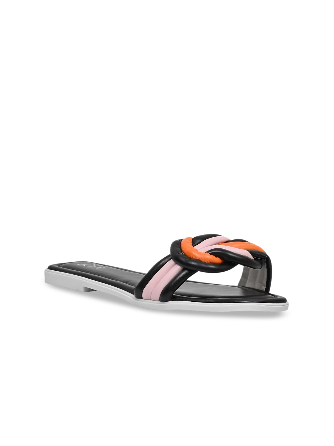 

Jove Women Black Open Toe Flats