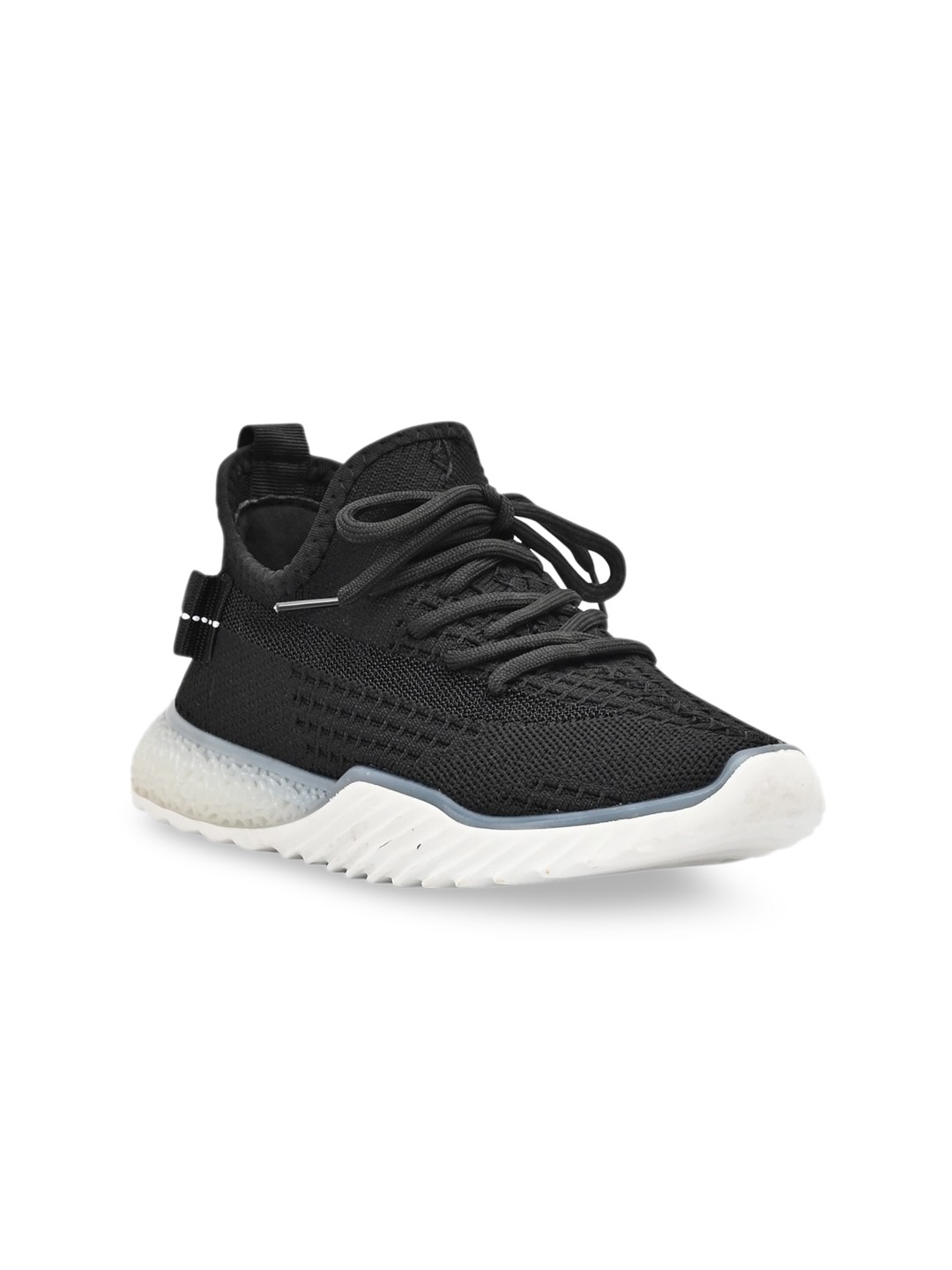 

Jove Women Black Woven Design Sneakers