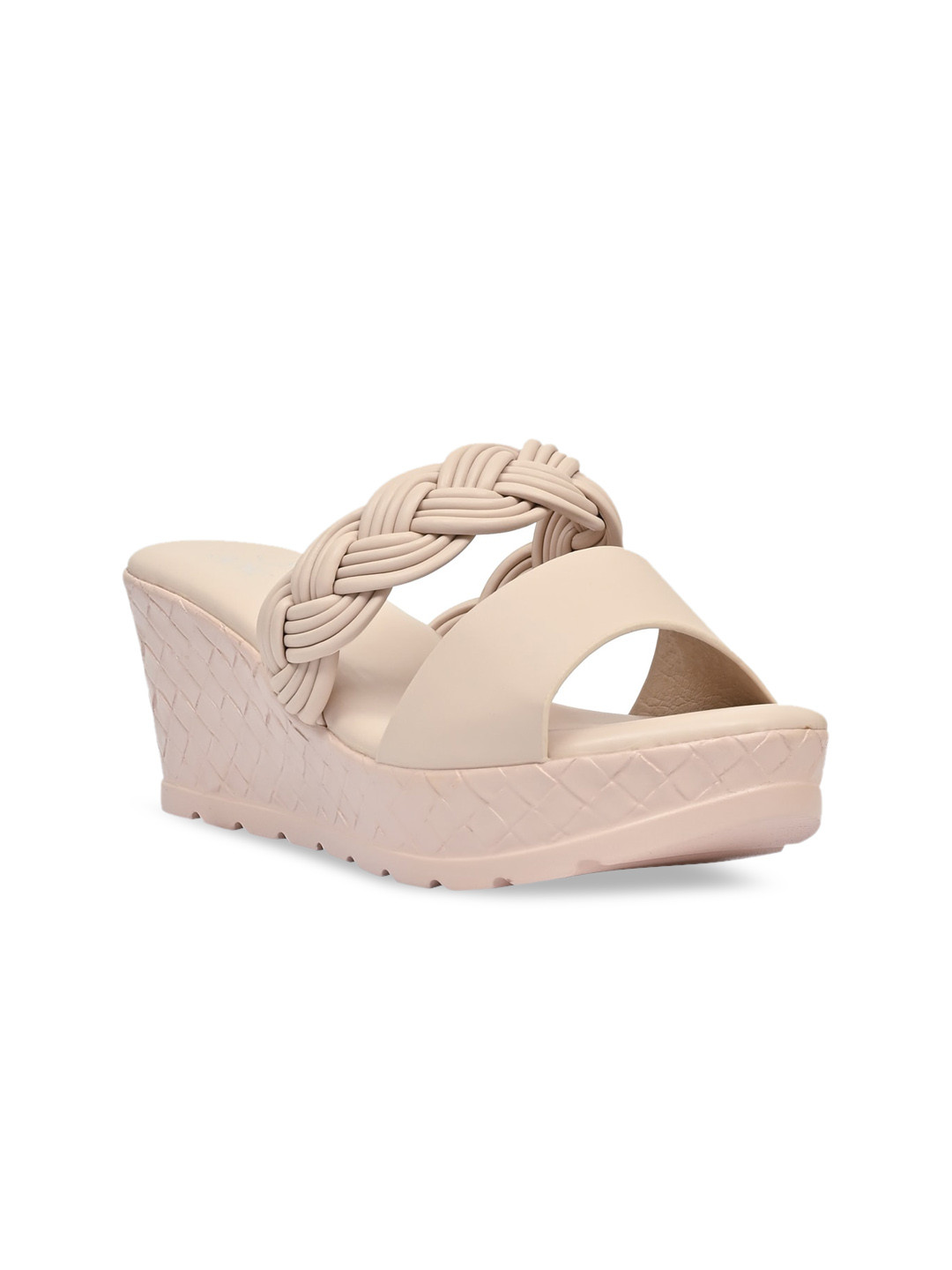 

Jove Beige PU Wedge Sandals