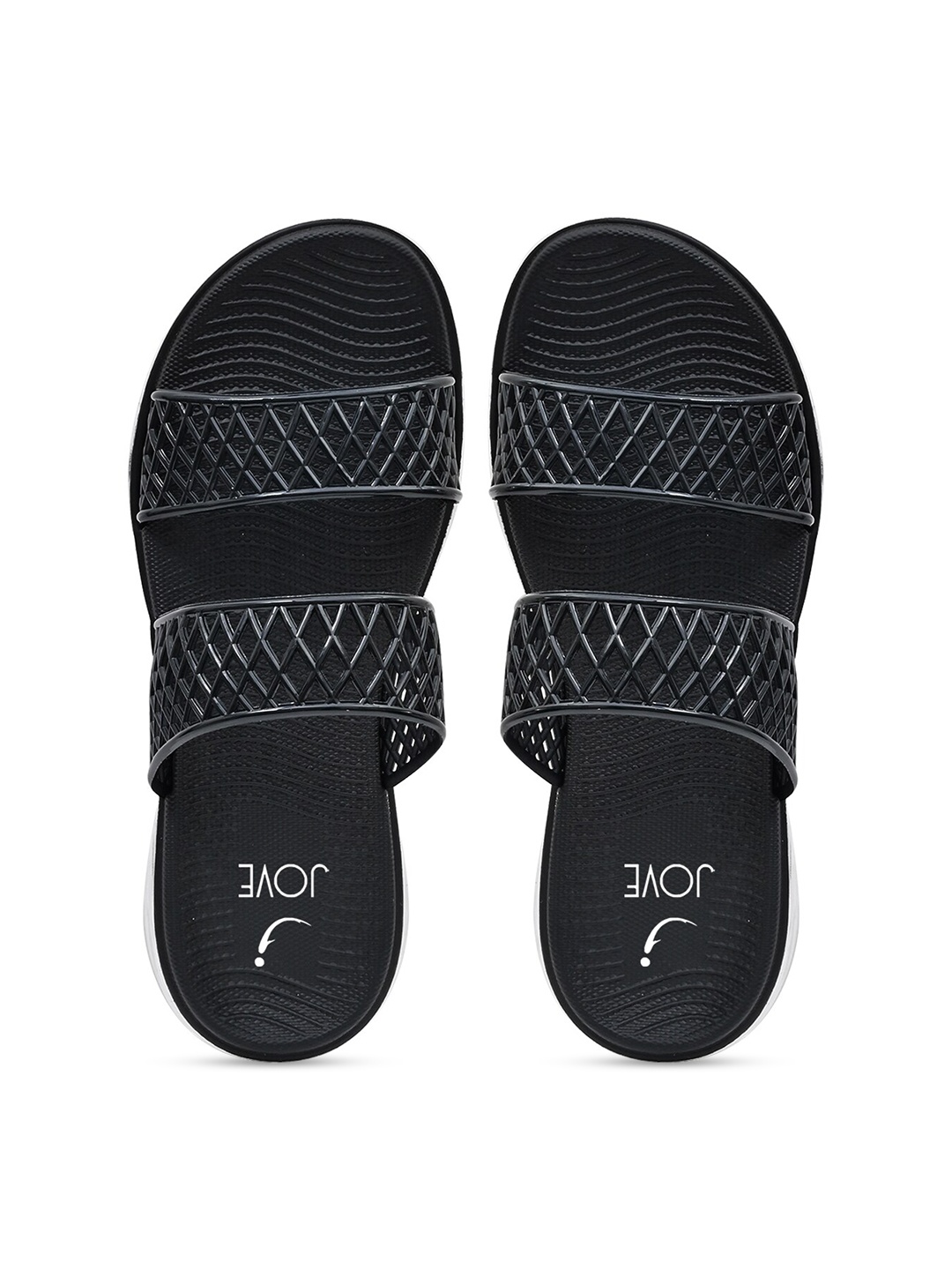 

Jove Women Black Open Toe Flats