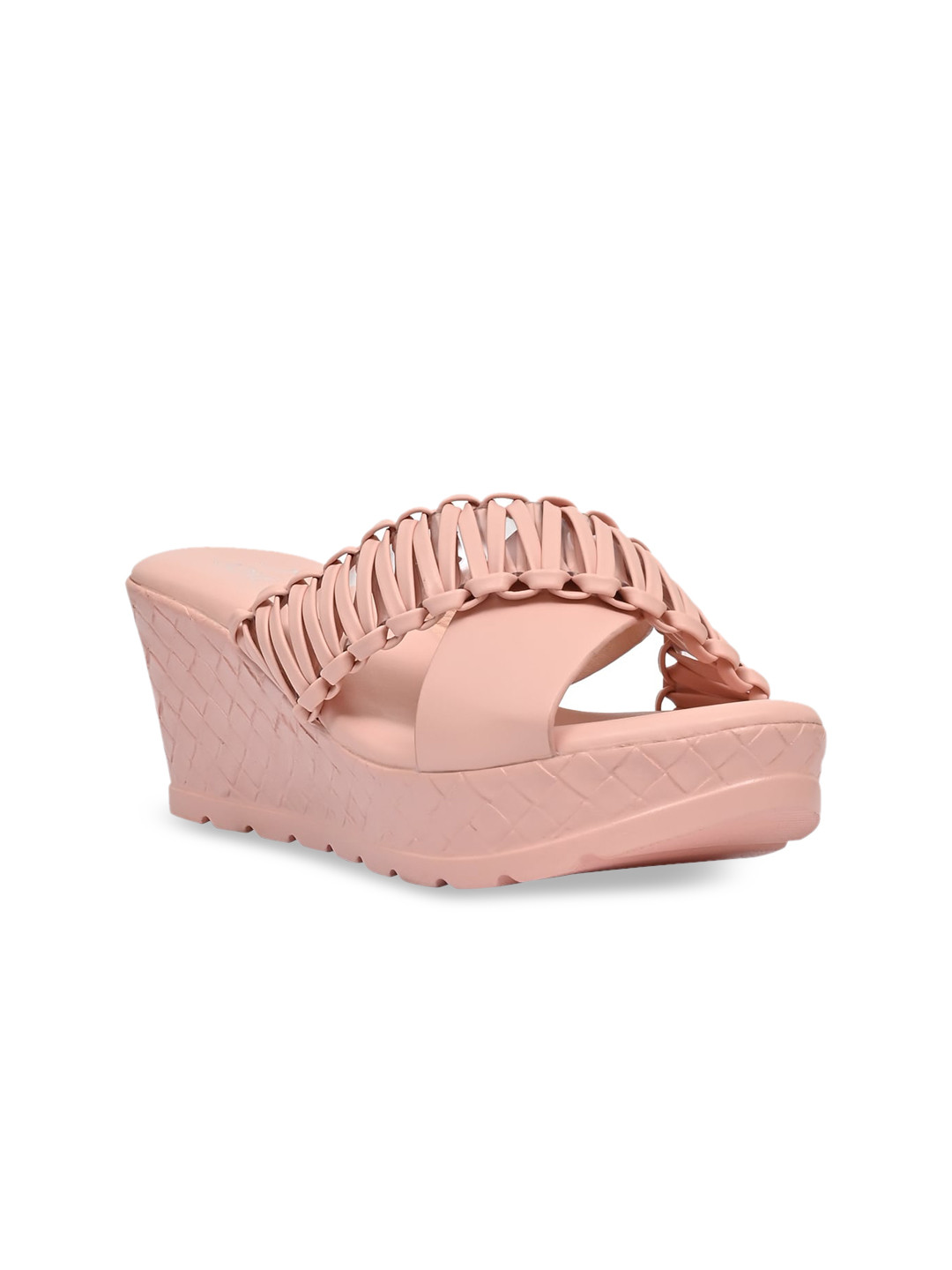

Jove Pink PU Wedge Sandals