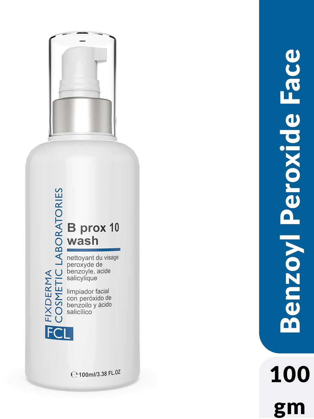 

FIXDERMA COSMETIC LABORATORIES 2% Benzoyl Peroxide B-Prox 10 Wash Face Wash - 100ml, White