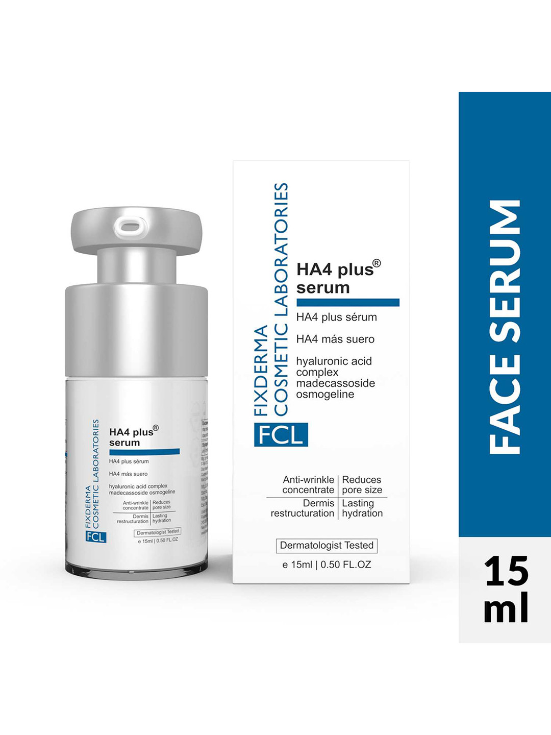 

FIXDERMA COSMETIC LABORATORIES HA4 Plus Hyaluronic Acid Serum for Dry Skin -30ml, Silver
