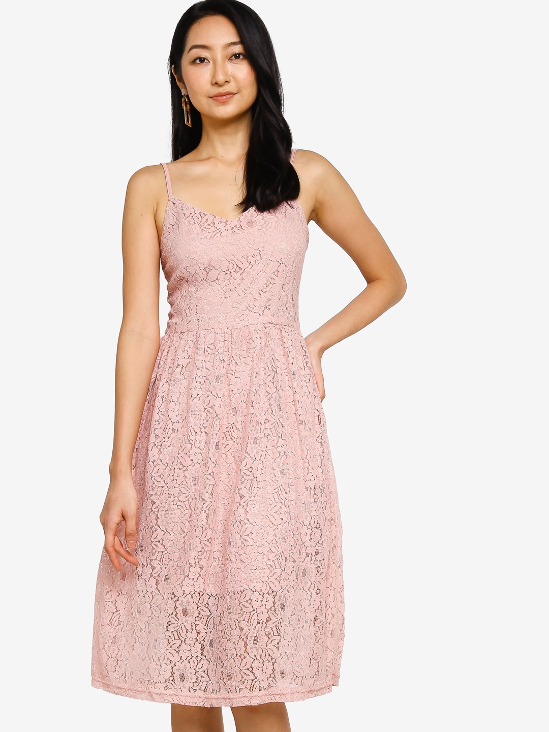 

ZALORA BASICS Pink A-Line Dress