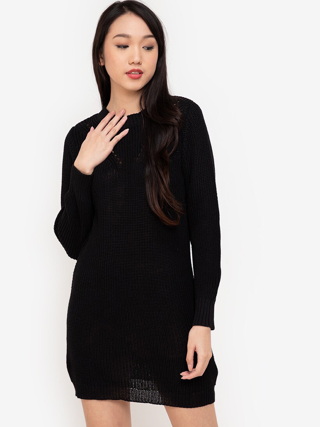

ZALORA BASICS Black A-Line Midi Dress