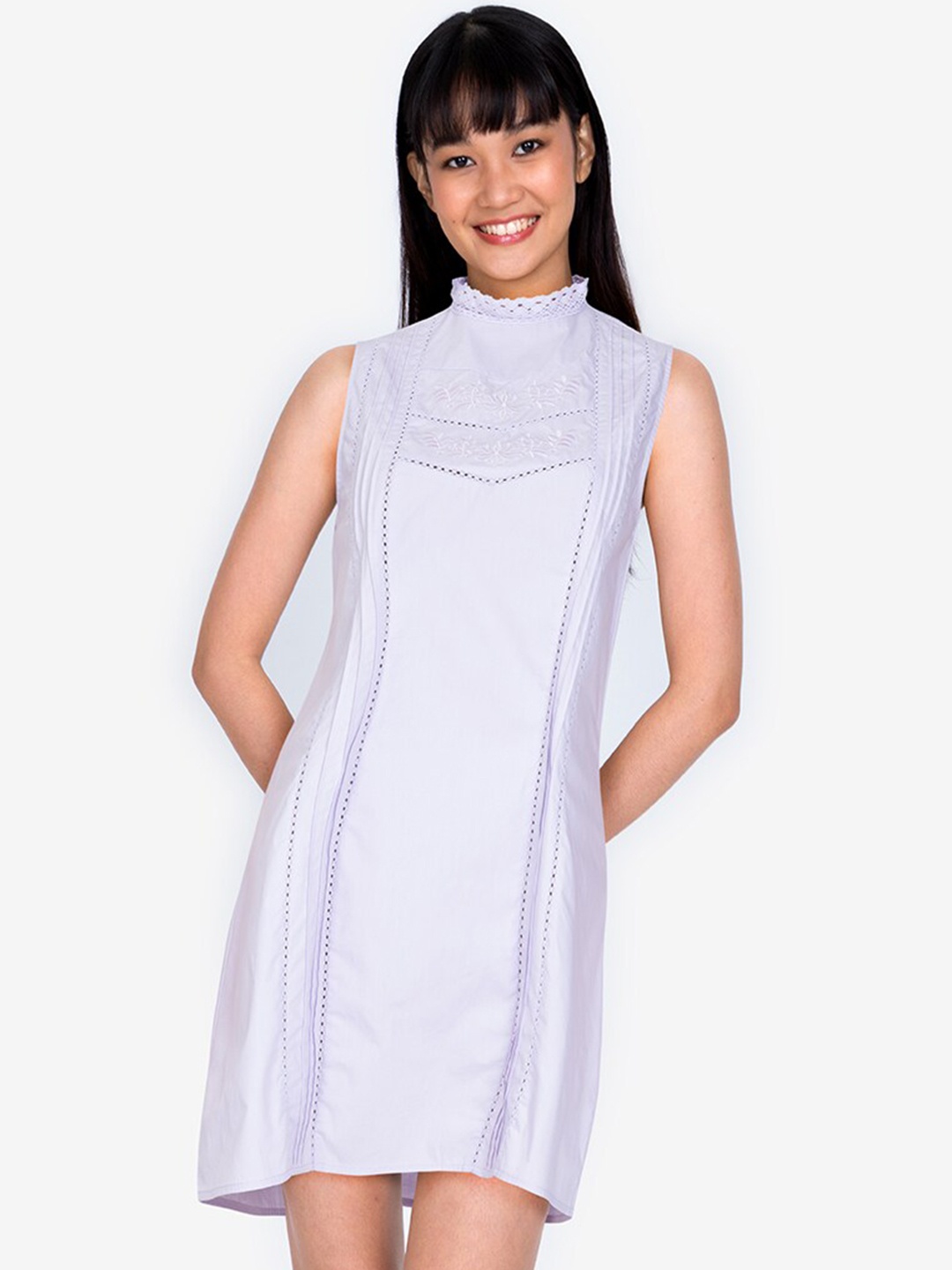 

ZALORA BASICS Lavender A-Line Dress